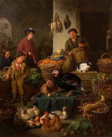 Henry Charles Bryant The Market Stall oil painting picture
